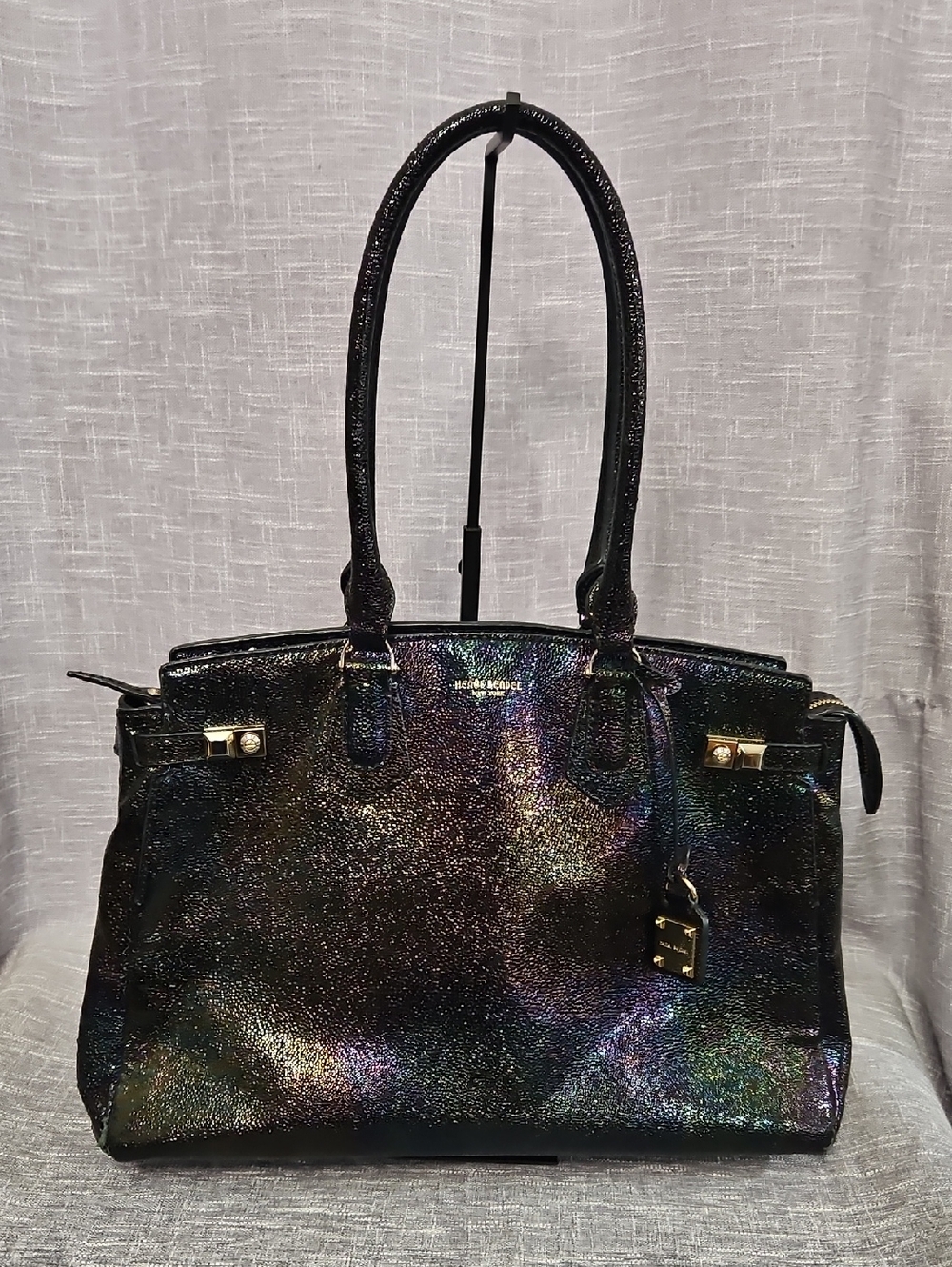 ✨ RARE Collector's Item ✨ Henri Bendel Petrol Oil Slick Carlyle Tote Bag - Picture 1 of 17